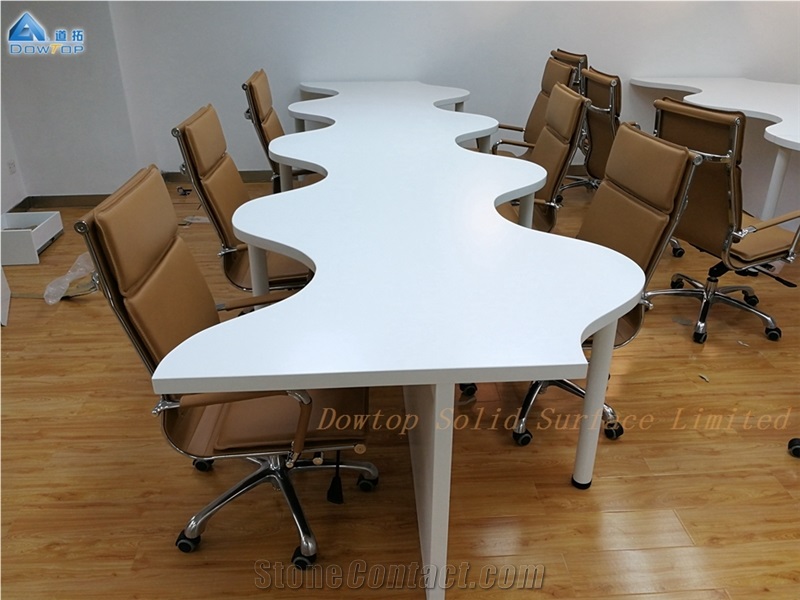 Unique Shaped Design Sockets Office Staff Desk