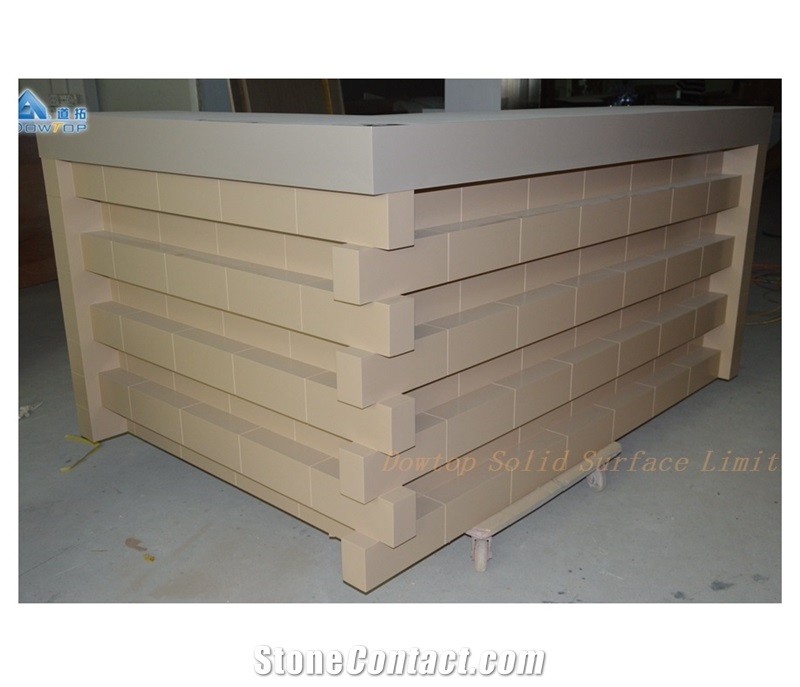 Unique Wood Design Reception Desk