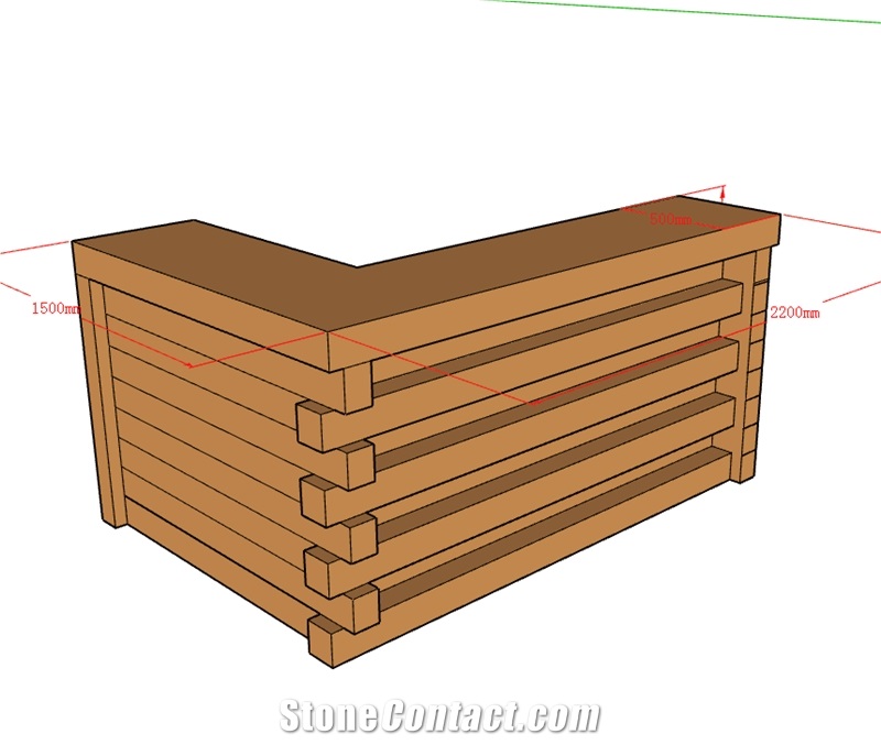 Unique Wood Design Reception Desk