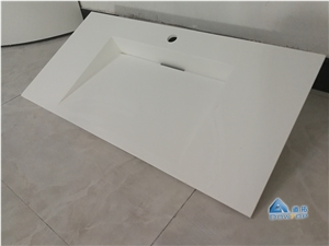 White Acrylic Solid Surface Sink