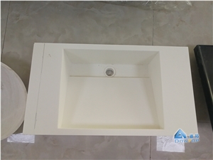 White Acrylic Solid Surface Sink