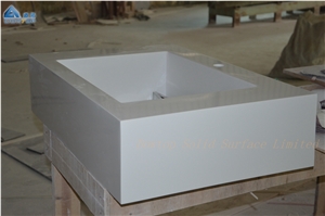 White Glossy Solid Surface Wash Basins