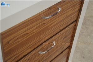 White Office Solid Surface Reception Desk