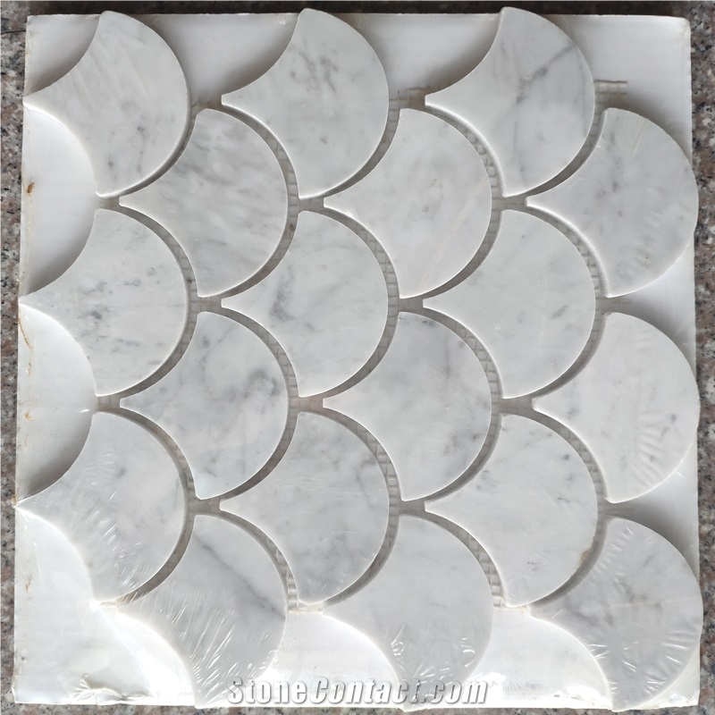 Bianco Carrara White Marble Hexagon Marble Mosaic