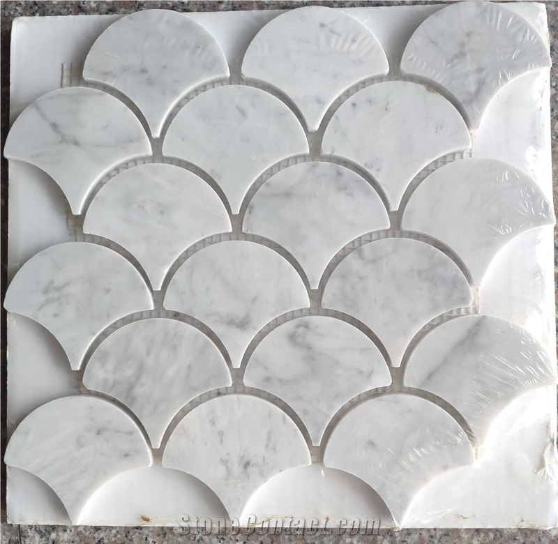 Bianco Carrara White Marble Hexagon Marble Mosaic