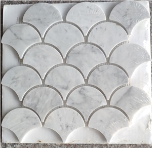 Bianco Carrara White Marble Hexagon Marble Mosaic