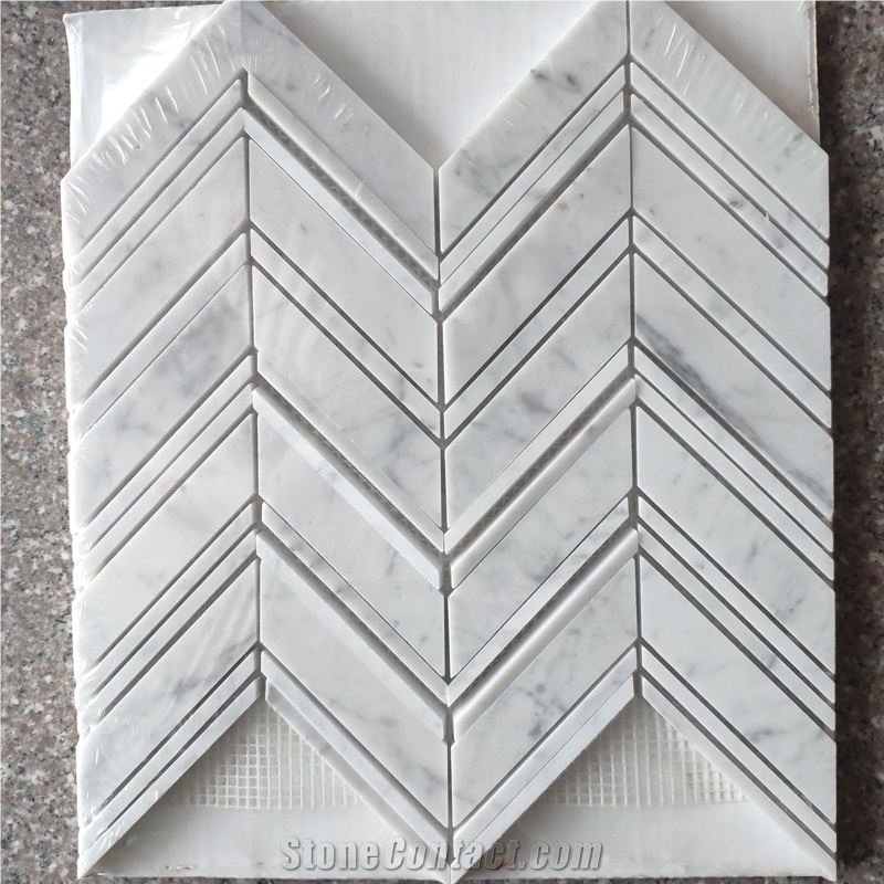Bianco Carrara White Marble Hexagon Marble Mosaic