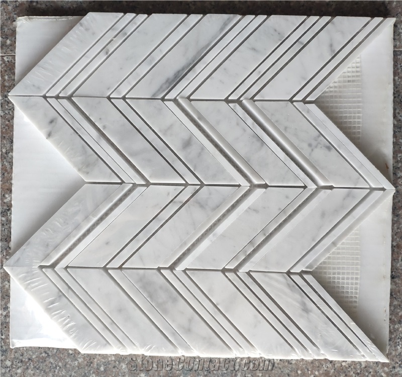 Bianco Carrara White Marble Hexagon Marble Mosaic