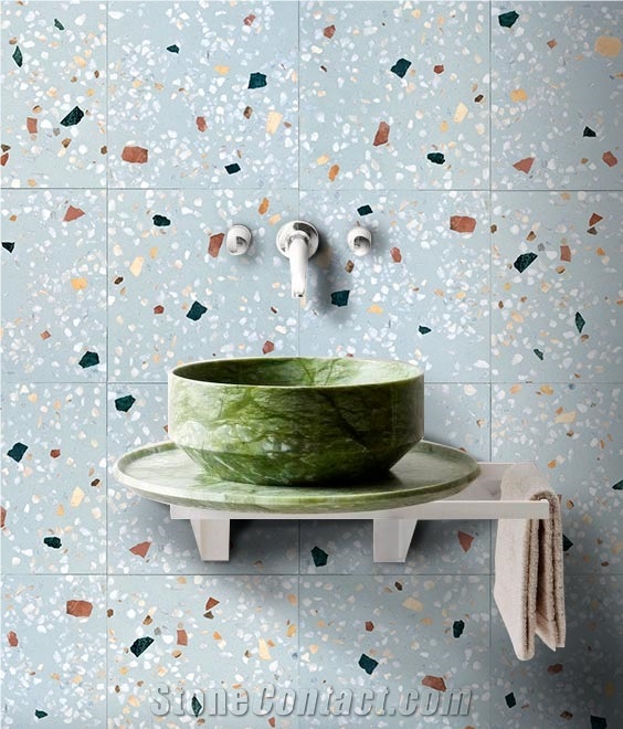 Black Cement Base Bar Top Terrazzo Countertops