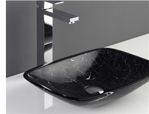 Black Marquina Sink and Marble Basin Oval Design Black Marquina Sink and Marble Basin Oval Design
