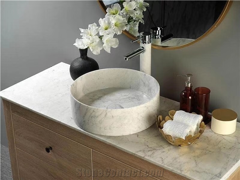Black Marquina Sink and Marble Basin Oval Design