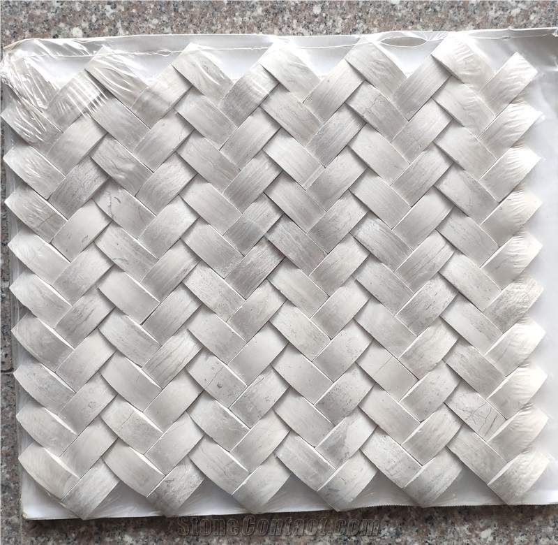 Exquisite Grey Hexagon 3d Marble Stone Mosaic Tile