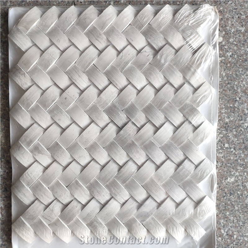 Exquisite Grey Hexagon 3d Marble Stone Mosaic Tile