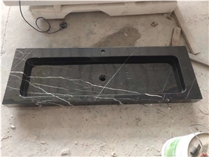 Modern Double Square Shape Marble Basin