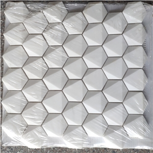 Modern Stone Wall Floor Hexagon Marble Mosaic