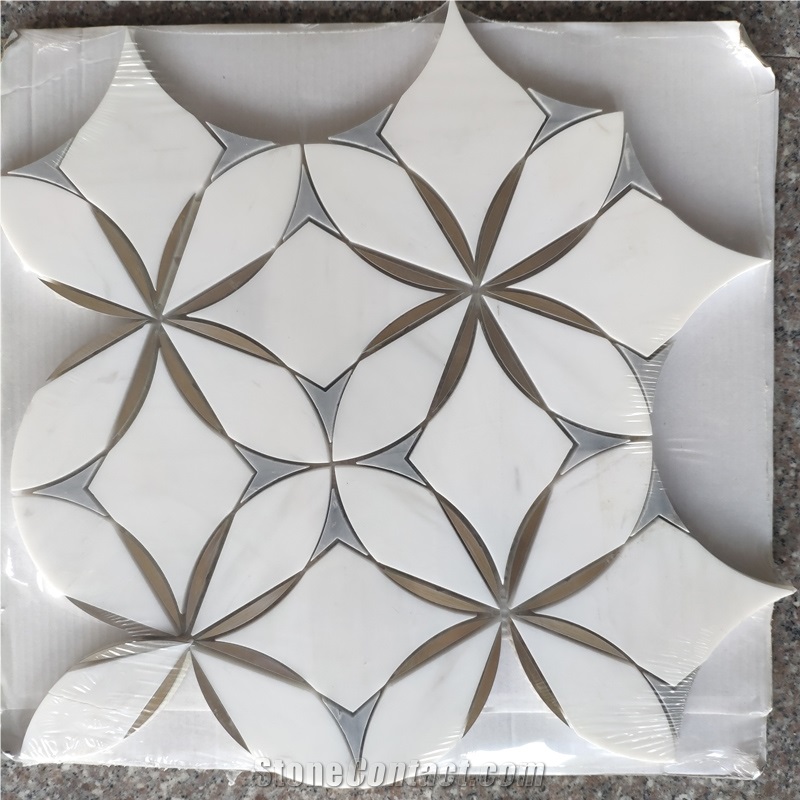 Modern Stone Wall Floor Hexagon Marble Mosaic