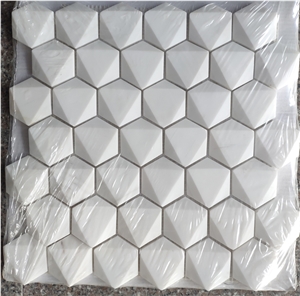 Modern Stone Wall Floor Hexagon Marble Mosaic