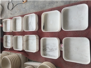 Natural Marble Pedestal Sink from China