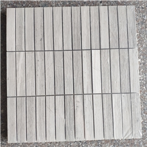 Square Shaped Natural Travertine Strips Mosaic Square Shaped Natural Travertine Strips Mosaic