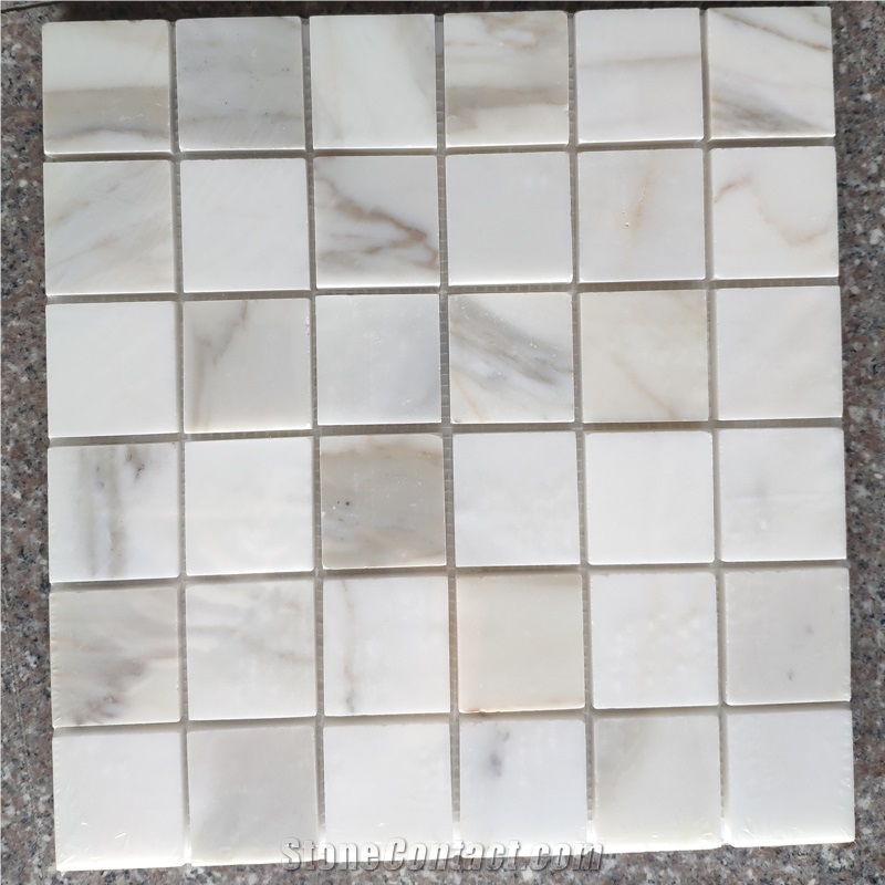 Square Shaped Natural Travertine Strips Mosaic