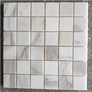 Square Shaped Natural Travertine Strips Mosaic