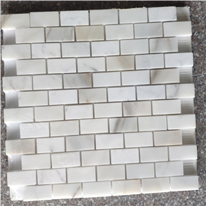 Square Shaped Natural Travertine Strips Mosaic
