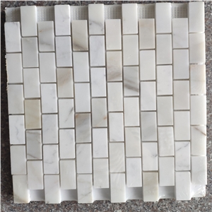Square Shaped Natural Travertine Strips Mosaic