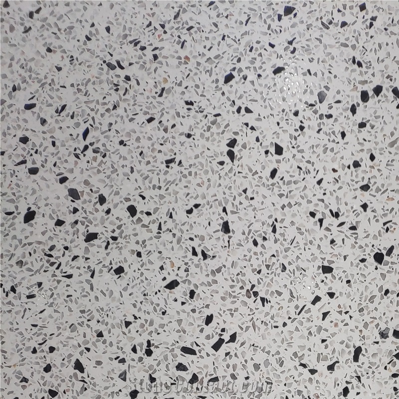 White Natural Cheap Cement Terrazzo Flooring Tiles