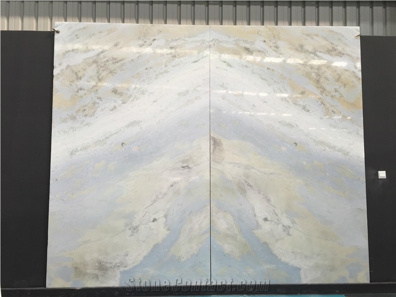 Brazil Crystal Blue Onyx Slabs Tiles