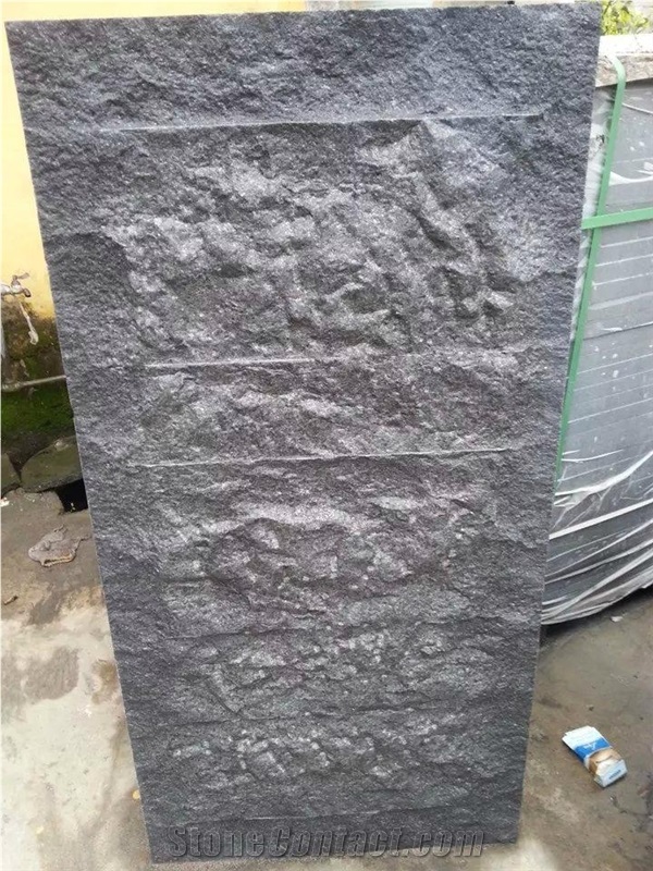 China Absolute Black Basalt G684 Mushroom Stones