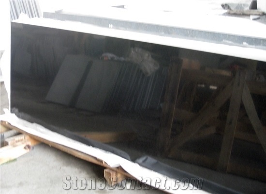 China New Absolute Black Pearl Basalt G684 Slab