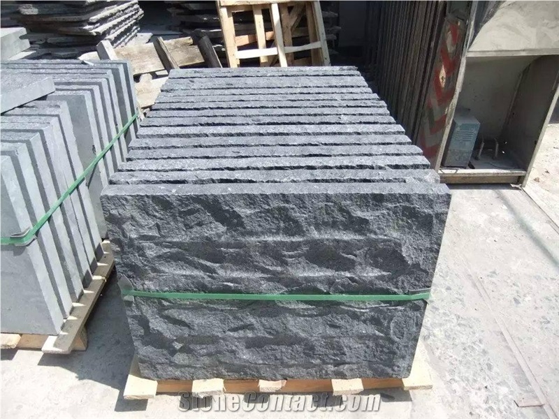China New Black Pearl G684 Mushroom Stones