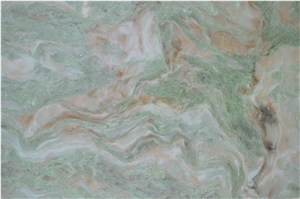 China Rainbow Green Onyx Slabs Bathroom Tiles
