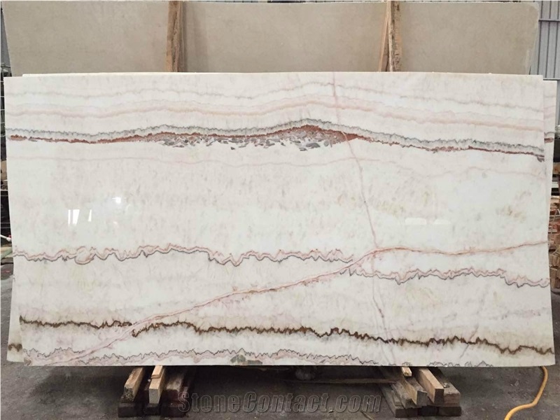 China Rainbow White Onyx Slabs Tiles