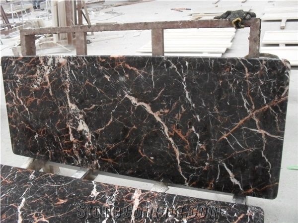 China Rose Portoro Red Marble Vanities Slabs Tiles