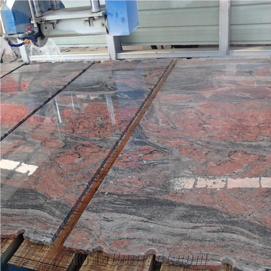 China Rosso Multicolor Red Granite Hubei Slabs