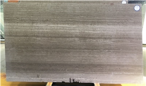 China Serpegiante Wooden Gey Marble Big Slabs