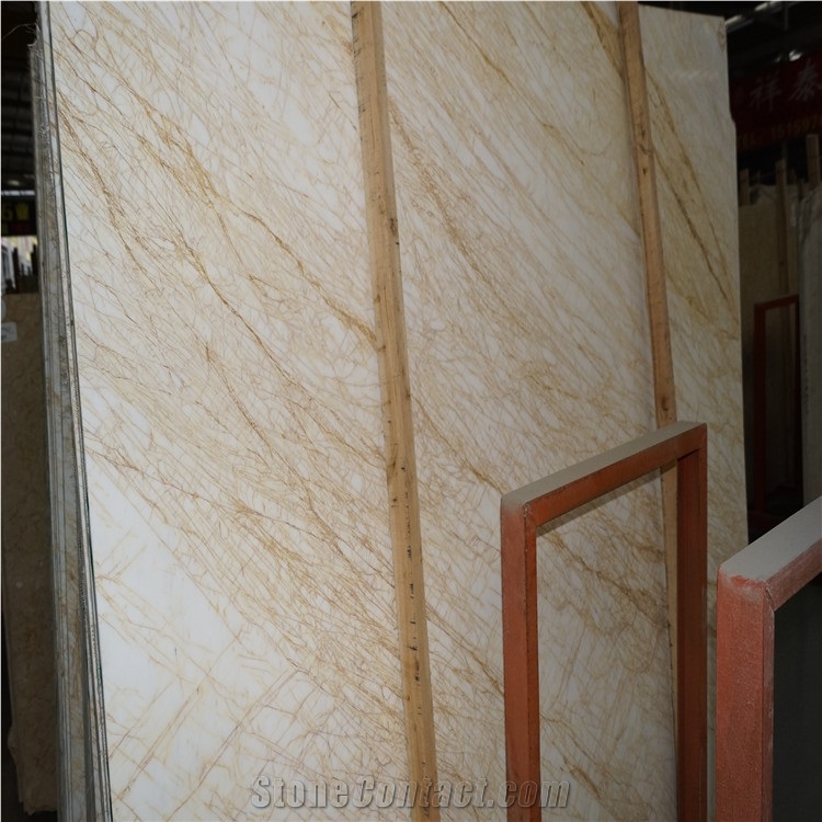 Chinese Spider Golden Gold Marble Big Slabs Tiles