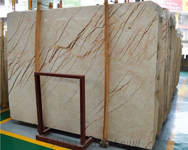 Crema Eva Evita King Menes Gold Marble Slabs Tiles