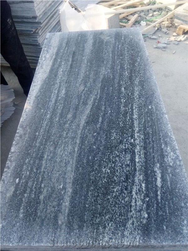 Nero Santiago G302 Granite Flamed&Brushed Tiles
