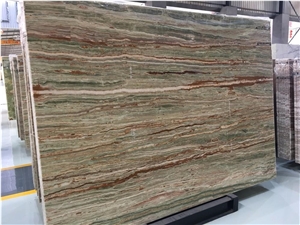 Pakistan Bamboo Green Onyx Slabs Tiles