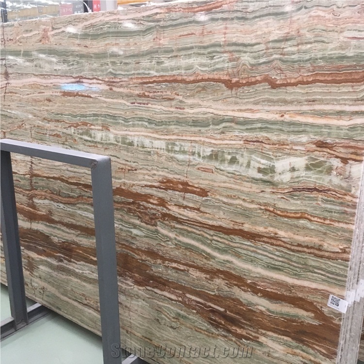 Pakistan Bamboo Green Onyx Slabs Tiles