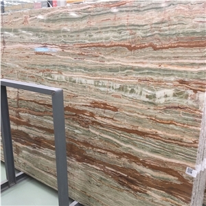 Pakistan Bamboo Green Onyx Slabs Tiles