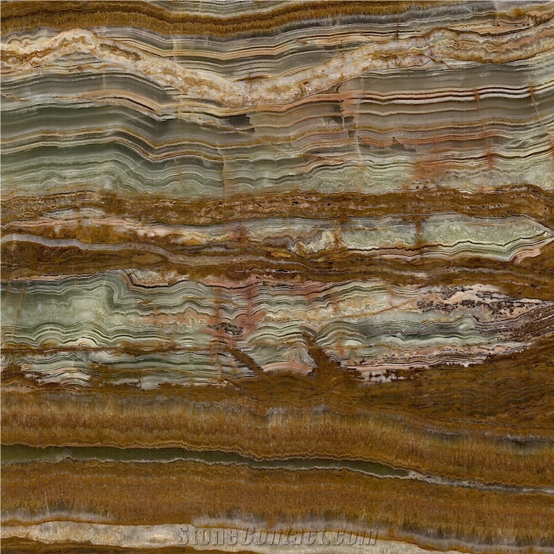 Pakistan Bamboo Green Onyx Slabs Tiles