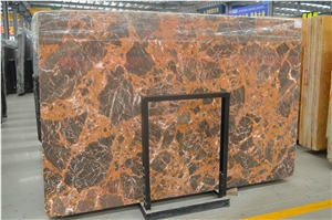Turkey Red Veins Emperador Marble Slabs Tiles