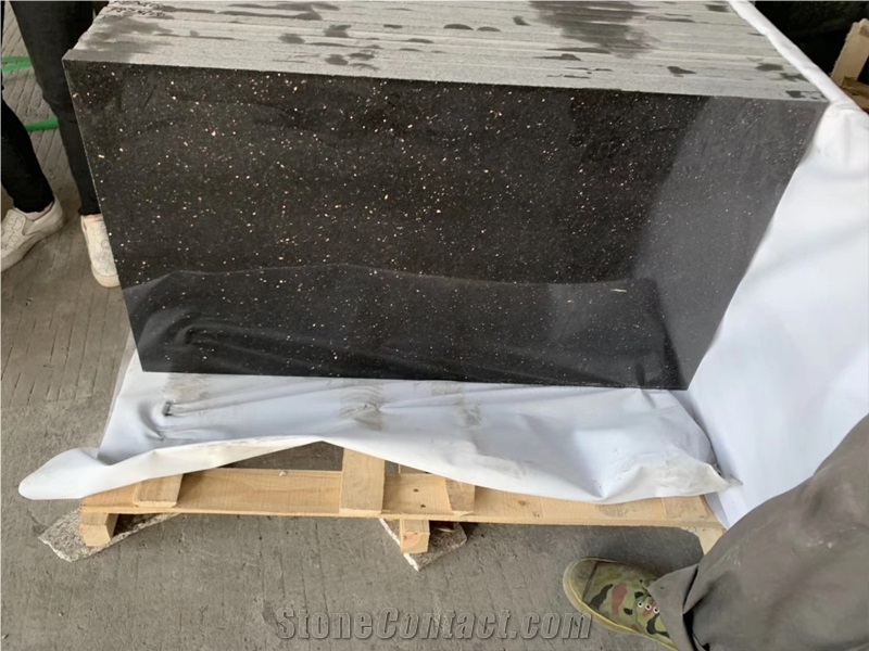 Black Galaxy Granite Half Slab Tiles