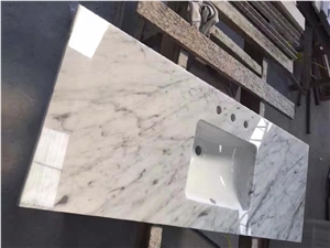Carrara White Marble Vanity Top