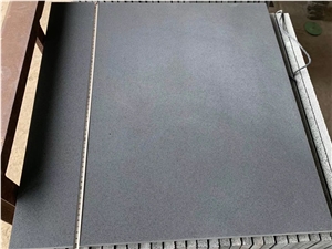 China Black Basalt Stone Hainan Black Slab Tiles