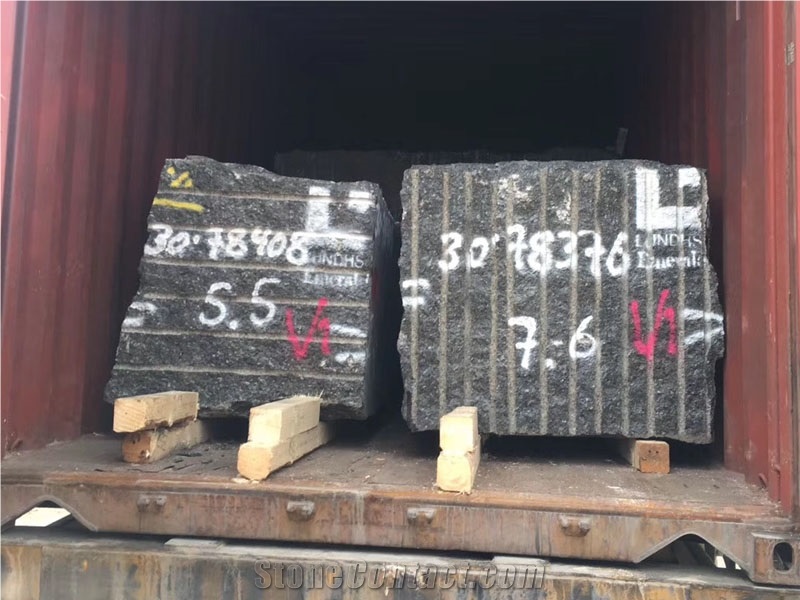 Emerald Green Star Granite Slab Block Cut