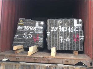 Emerald Green Star Granite Slab Block Cut